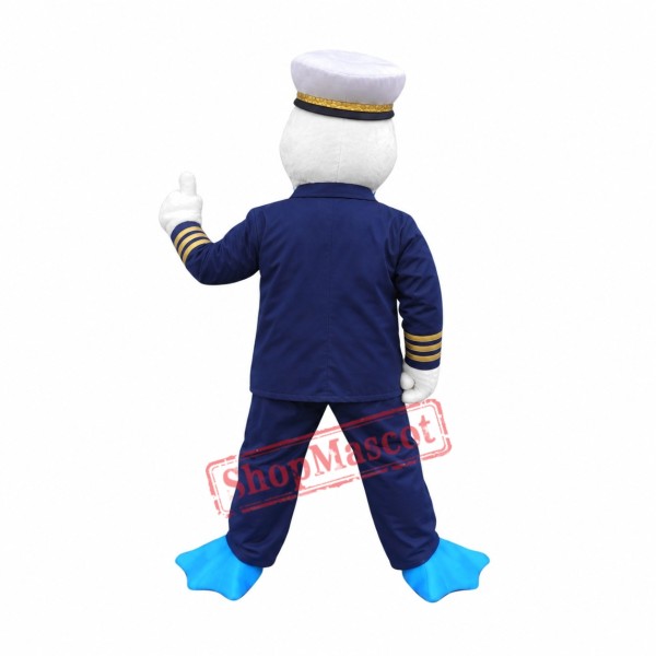 Navy Duck Mascot Costume Navy Duck Mascot Costume