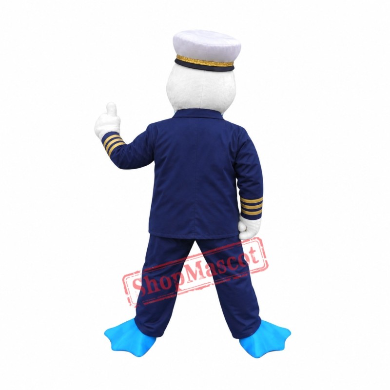 Navy Duck Mascot Costume Navy Duck Mascot Costume