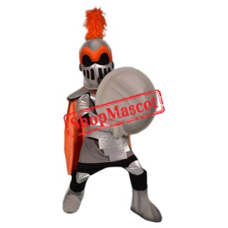 Superb Silver Knight Mascot Costume
