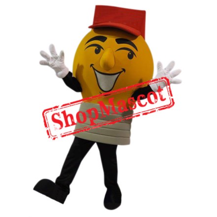 Yellow Light Bulb Mascot Costume