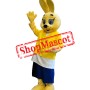 Cute Yellow Bunny Mascot Costume