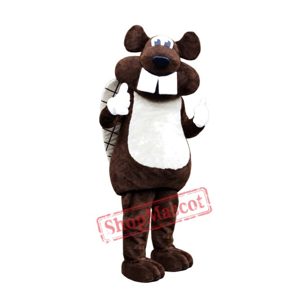 Realistic Friendly Beaver Mascot Costume