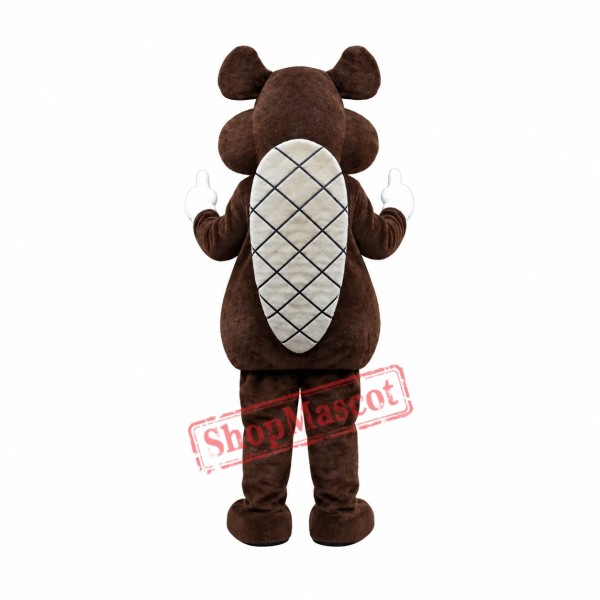 Realistic Friendly Beaver Mascot Costume Realistic Friendly Beaver Mascot Costume