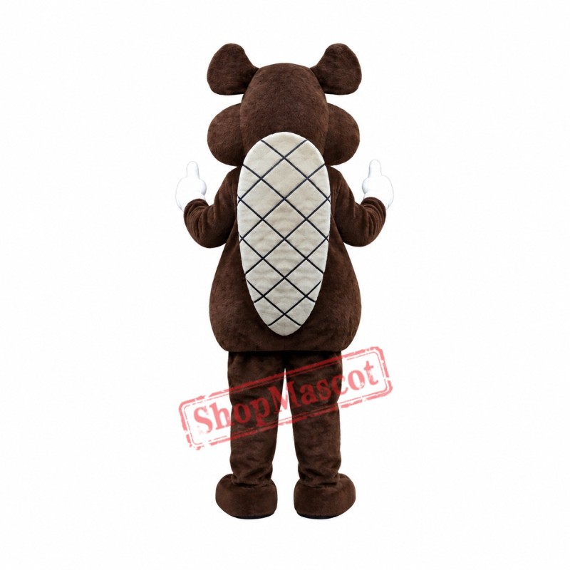 Realistic Friendly Beaver Mascot Costume