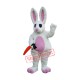 Superb White Easter Bunny Rabbit Mascot Costume Superb White Easter Bunny Rabbit Mascot Costume