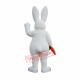 Superb White Easter Bunny Rabbit Mascot Costume Superb White Easter Bunny Rabbit Mascot Costume