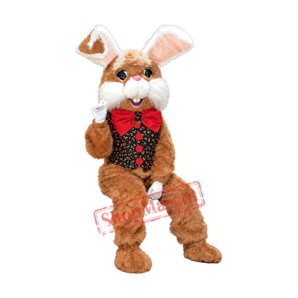 Friendly Easter Bunny Mascot Costume Friendly Easter Bunny Mascot Costume