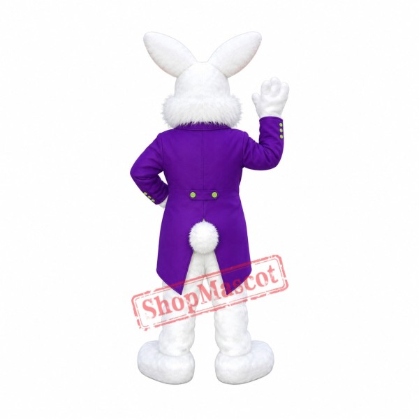 Purple Suit Easter Bunny Mascot Costume Purple Suit Easter Bunny Mascot Costume
