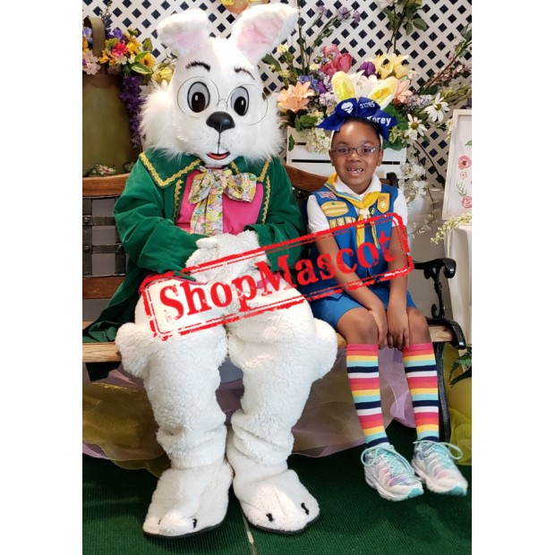 Easter Green Wendell Rabbit Mascot Costume