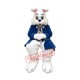 Easter Blue Wendell Rabbit Mascot Costume Easter Blue Wendell Rabbit Mascot Costume