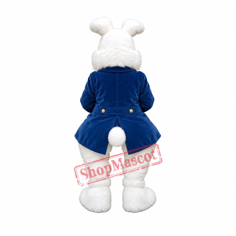 Easter Blue Wendell Rabbit Mascot Costume Easter Blue Wendell Rabbit Mascot Costume