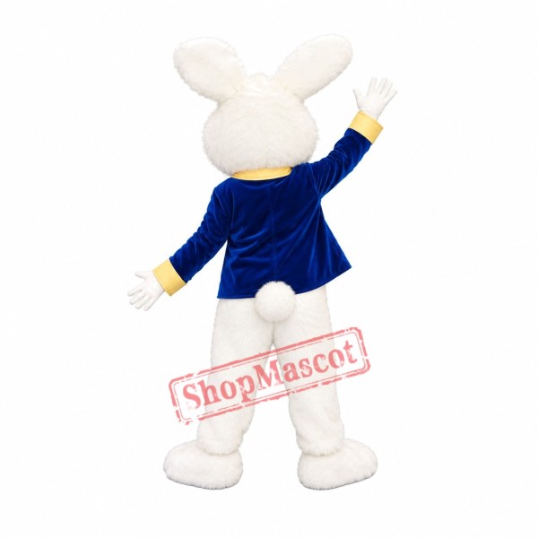 Blue Suit Easter Bunny Mascot Costume Blue Suit Easter Bunny Mascot Costume