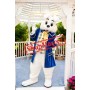 Superb Blue Suit Easter Bunny Mascot Costume