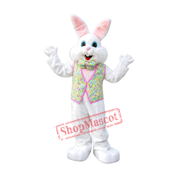 Happy Lightweight Easter Bunny Mascot Costume Happy Lightweight Easter Bunny Mascot Costume