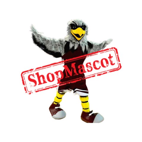 Grey Sport Eagle Mascot Costume