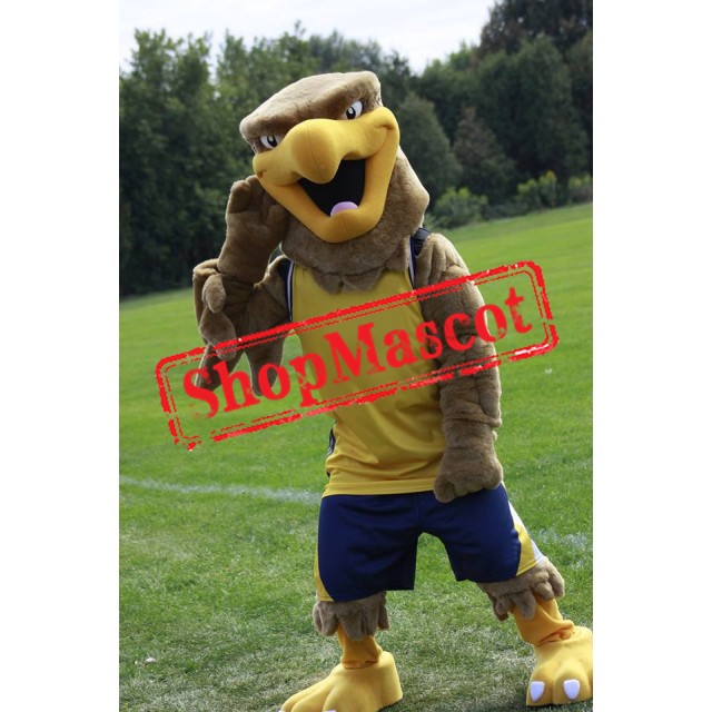 Brown College Hawk Mascot Costume