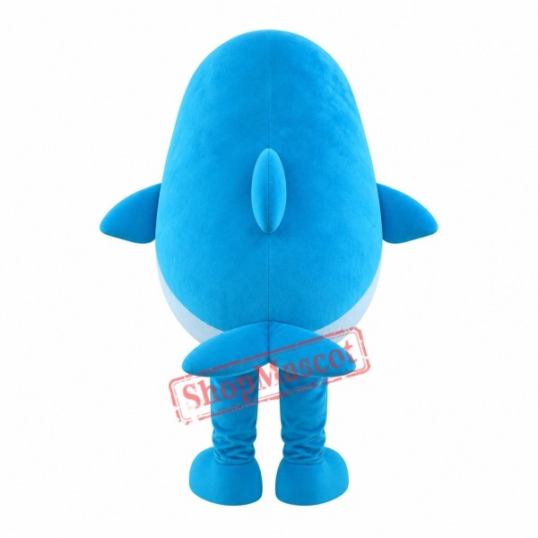 Affordable Blue Whale Mascot Costume Affordable Blue Whale Mascot Costume