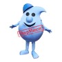 Superb Blue Water Droplet Mascot Costume