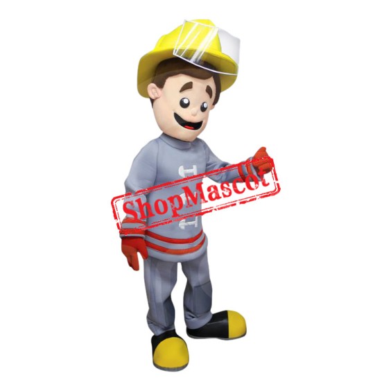 Professional Fireman Mascot Costume