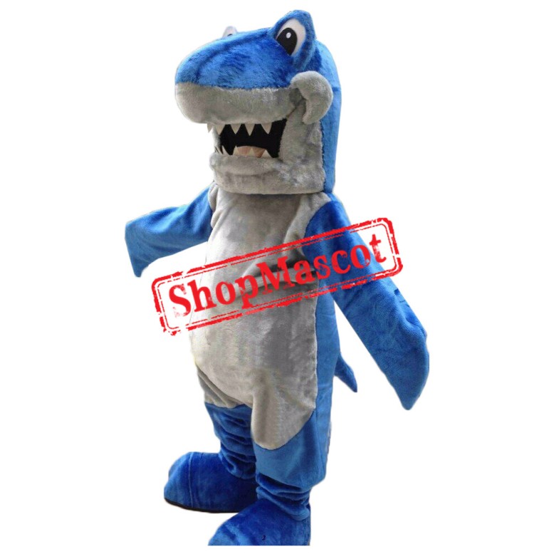 Superb Lightweight Blue Shark Mascot Costume