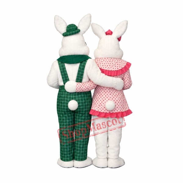 Friendly Mr & Mrs Rabbit Mascot Costume Friendly Mr & Mrs Rabbit Mascot Costume