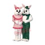 Friendly Mr & Mrs Rabbit Mascot Costume