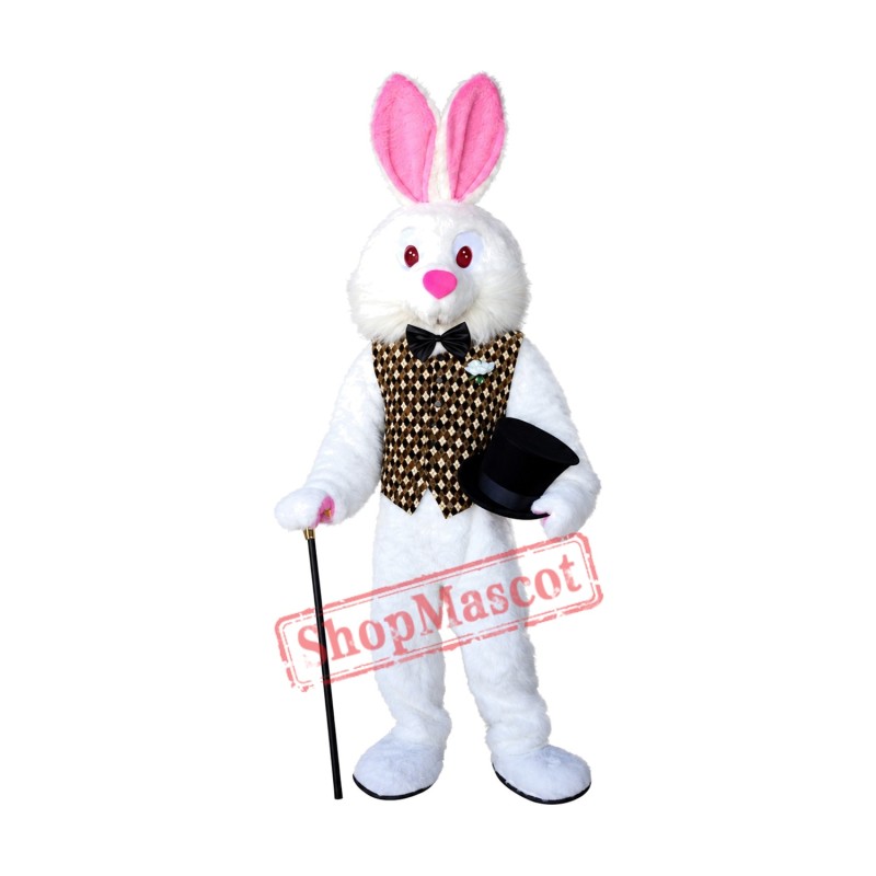Red Eye Easter Bunny Mascot Costume Red Eye Easter Bunny Mascot Costume