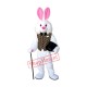Red Eye Easter Bunny Mascot Costume Red Eye Easter Bunny Mascot Costume