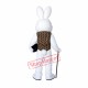 Red Eye Easter Bunny Mascot Costume Red Eye Easter Bunny Mascot Costume