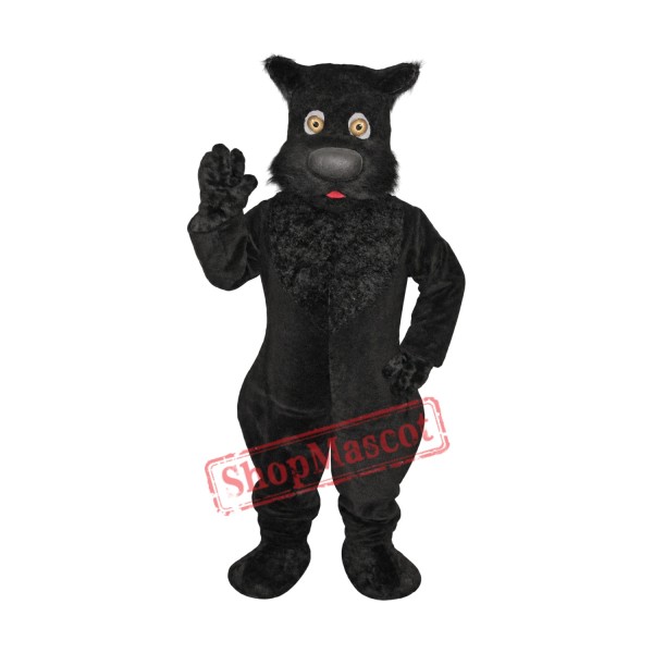 Superb Cute Black Dog Mascot Costume