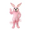 Friendly Pink Rabbit Mascot Costume