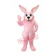 Friendly Pink Rabbit Mascot Costume Friendly Pink Rabbit Mascot Costume