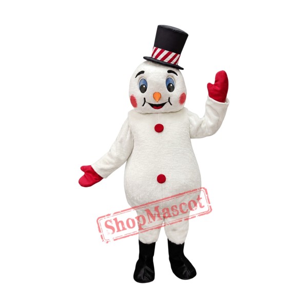 Friendly Christmas Snowman Mascot Costume Friendly Christmas Snowman Mascot Costume