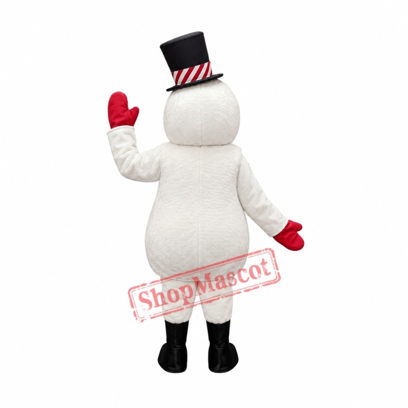 Friendly Christmas Snowman Mascot Costume