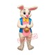 Friendly White Easter Bunny Rabbit Mascot Costume Friendly White Easter Bunny Rabbit Mascot Costume