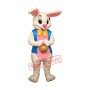 Friendly White Easter Bunny Rabbit Mascot Costume