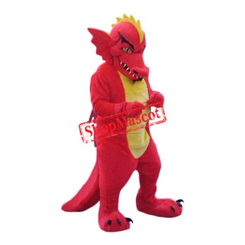 Superb Red Dragon Mascot Costume
