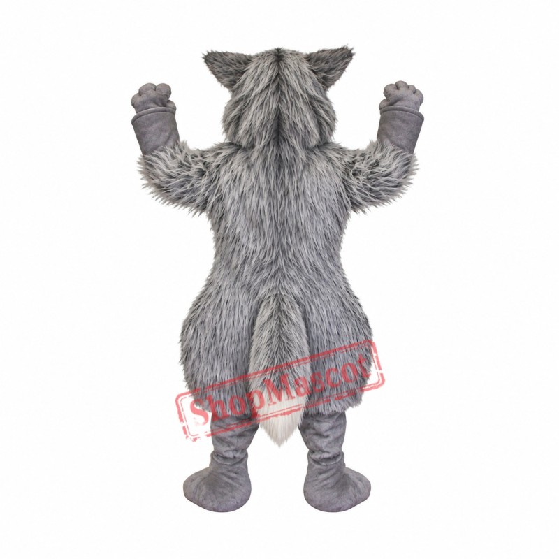 Superb Fierce Realistic Wolf Mascot Costume Superb Fierce Realistic Wolf Mascot Costume