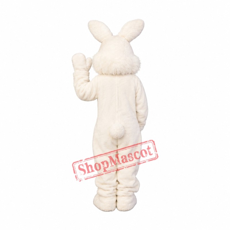 Affordable Easter Beige Bunny Mascot Costume Affordable Easter Beige Bunny Mascot Costume