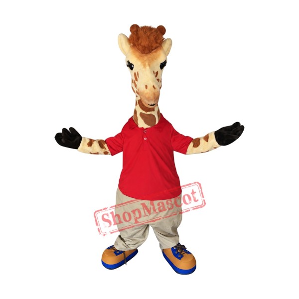 Superb Realistic Giraffe Mascot Costume