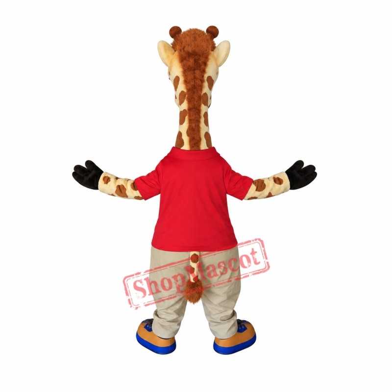 Superb Realistic Giraffe Mascot Costume Superb Realistic Giraffe Mascot Costume