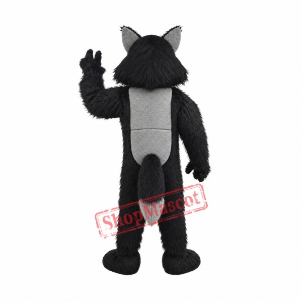 Black Power Fierce Wolf Mascot Costume Black Power Fierce Wolf Mascot Costume