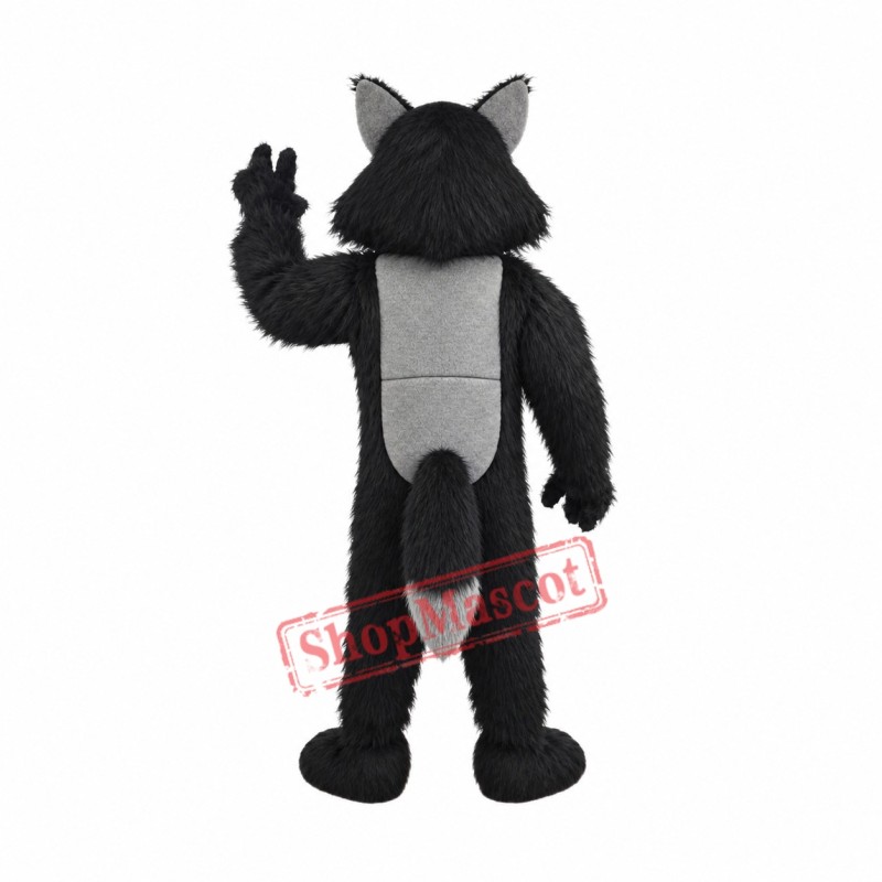 Black Power Fierce Wolf Mascot Costume Black Power Fierce Wolf Mascot Costume