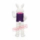 Friendly Purple Suit Easter Bunny Mascot Costume