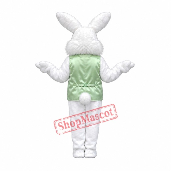 Friendly Green Suit Easter Bunny Mascot Costume Friendly Green Suit Easter Bunny Mascot Costume