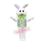 Friendly Green Suit Easter Bunny Mascot Costume