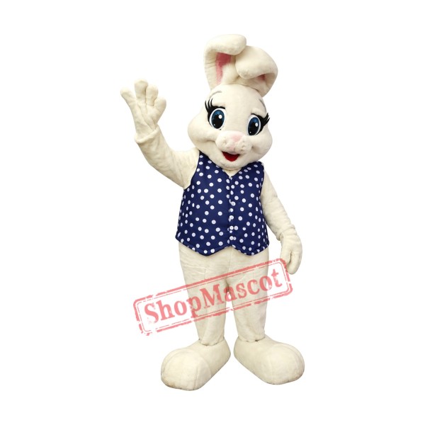 Beautiful White Easter Bunny Mascot Costume