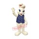 Beautiful White Easter Bunny Mascot Costume Beautiful White Easter Bunny Mascot Costume