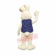 Beautiful White Easter Bunny Mascot Costume Beautiful White Easter Bunny Mascot Costume
