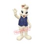 Beautiful White Easter Bunny Mascot Costume